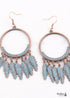 Pendientes bohemios, pendientes colgantes RH, pluma y hoja